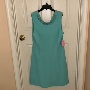 Aquamarine sleeveless dress, good condition never worn, size 16